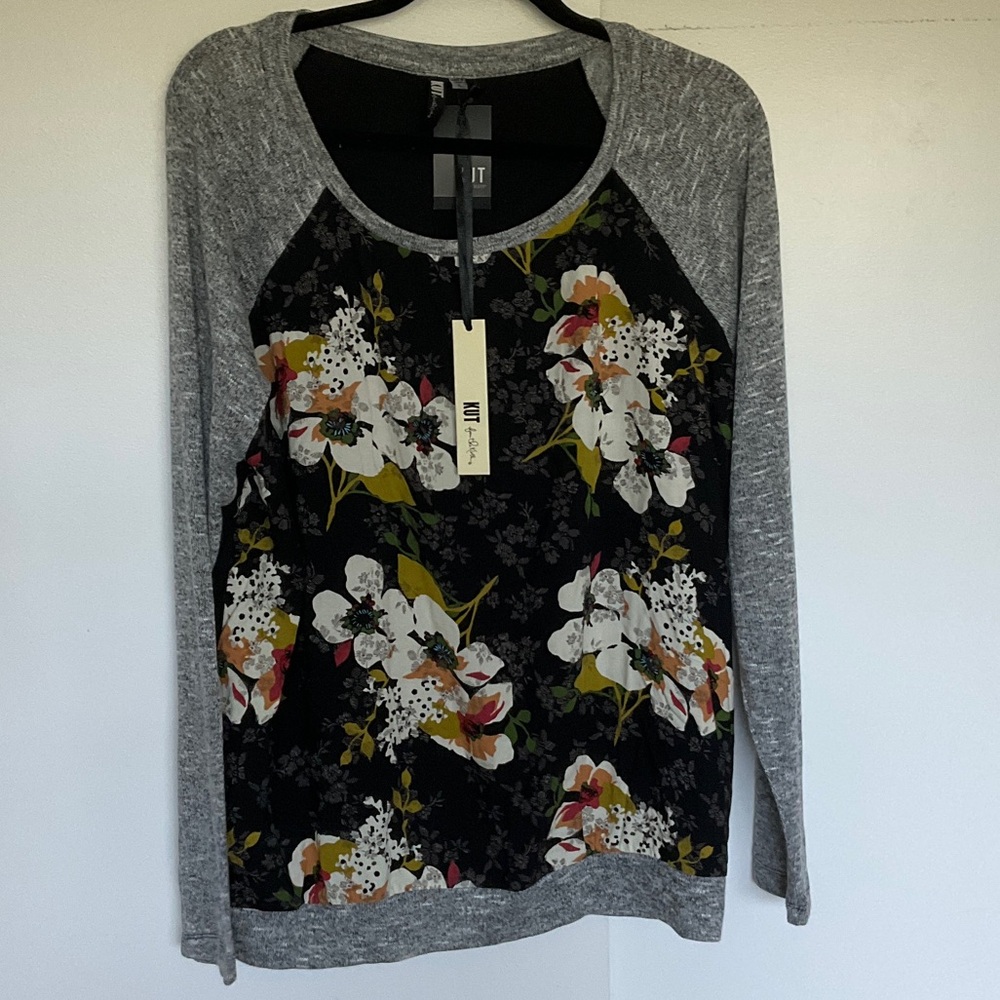 Kut from the Kloth Benter Mixed  Material Top